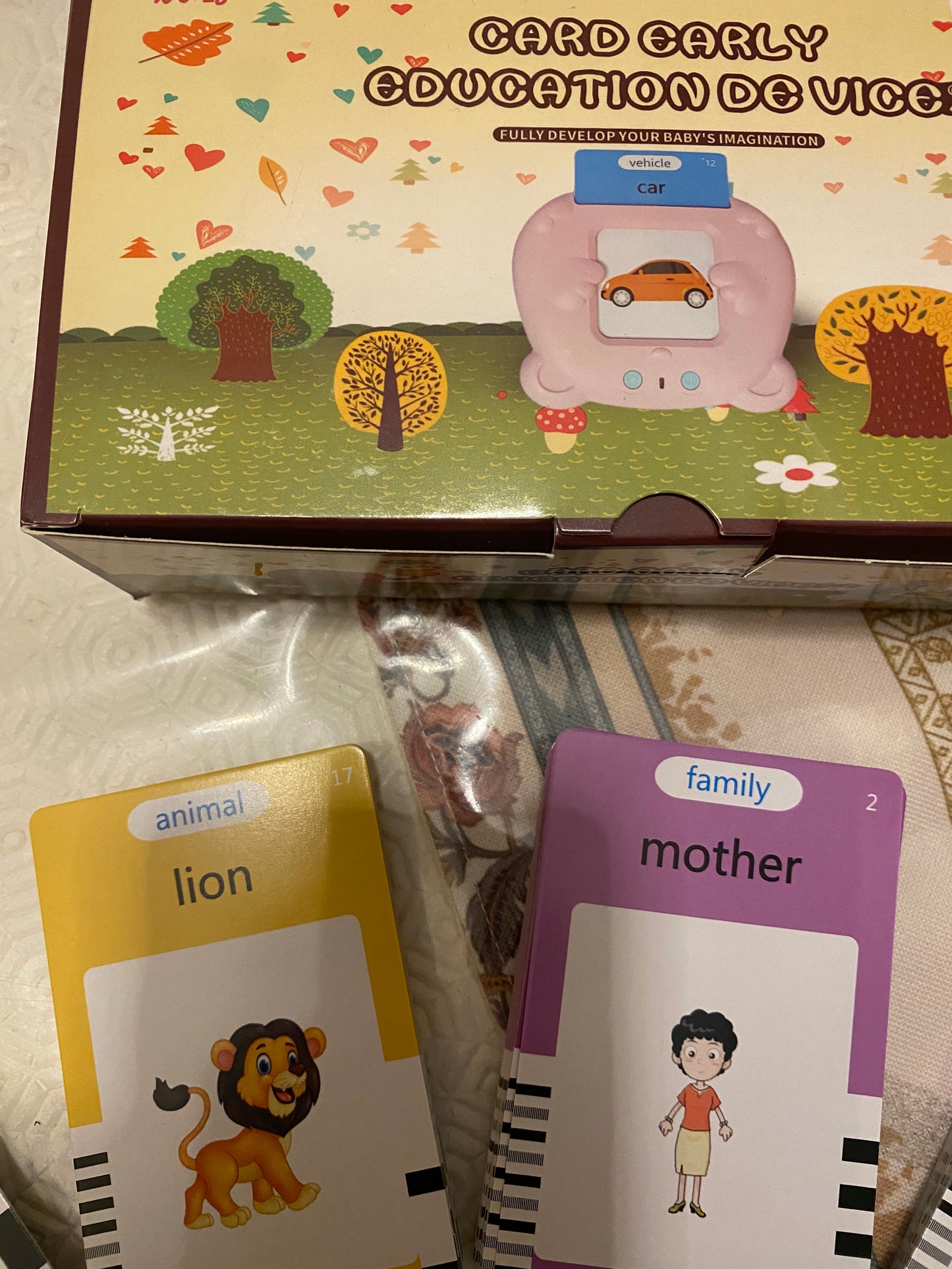 Talking Flash Cards Learning Toys for Toddlers 1-6 Year Old,British English, 224 Words, Audible Educational Toys, Preschool Learning Resource Electronic Interactive Toy Birthday Gifts for Kids-BLUE