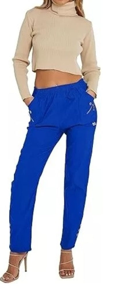 Women's Plain Cherry Berry Italian Summer Full-Length Trousers (Sizes 10-24) Comfort Fabric Womenswear Aesthetic