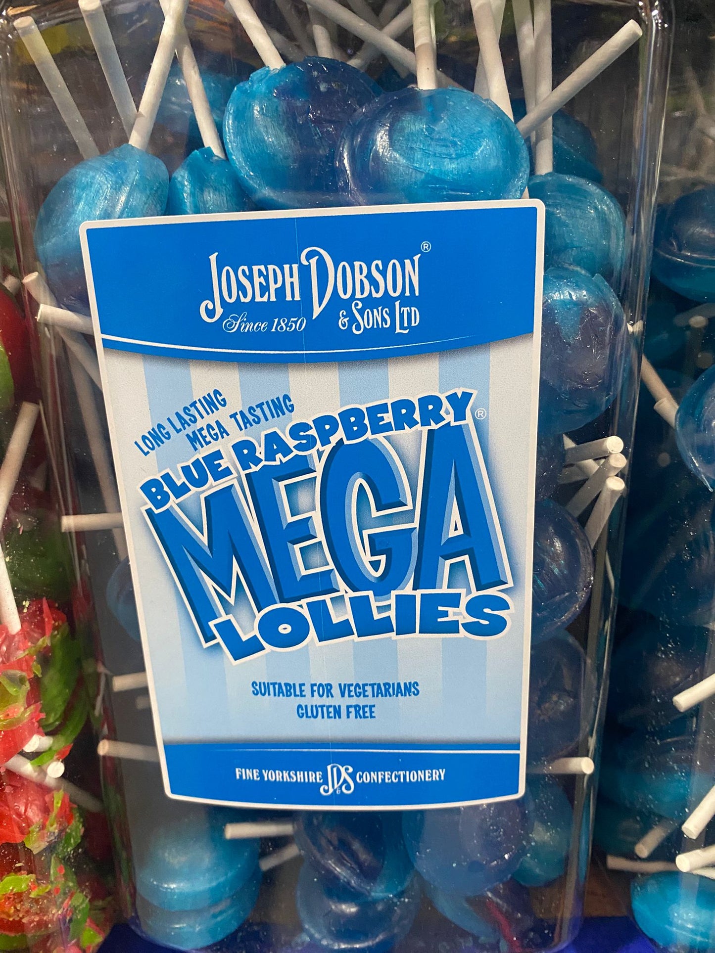Mega Lollies ππππ₯€ β Single Flavour Bulk Sweets | Vegetarian, Gluten-Free & Natural Flavours (Pack of 90 Lollies) 1.99kg