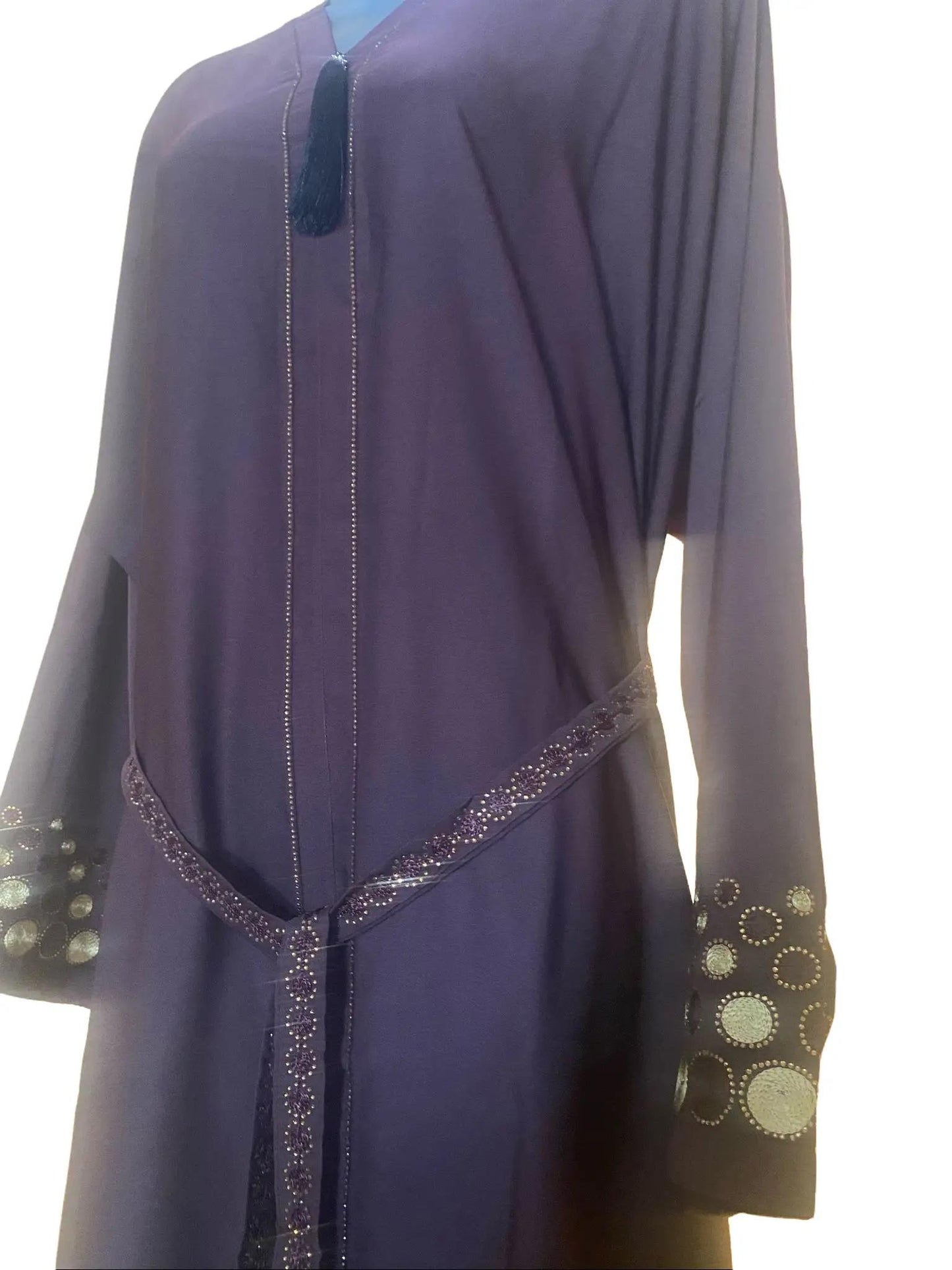 Elegant Abaya with Rich Design Belt - Stylish, Comfortable, and Perfect for Special Occasions | Best Eid Gift & Wear 54" Standard Size