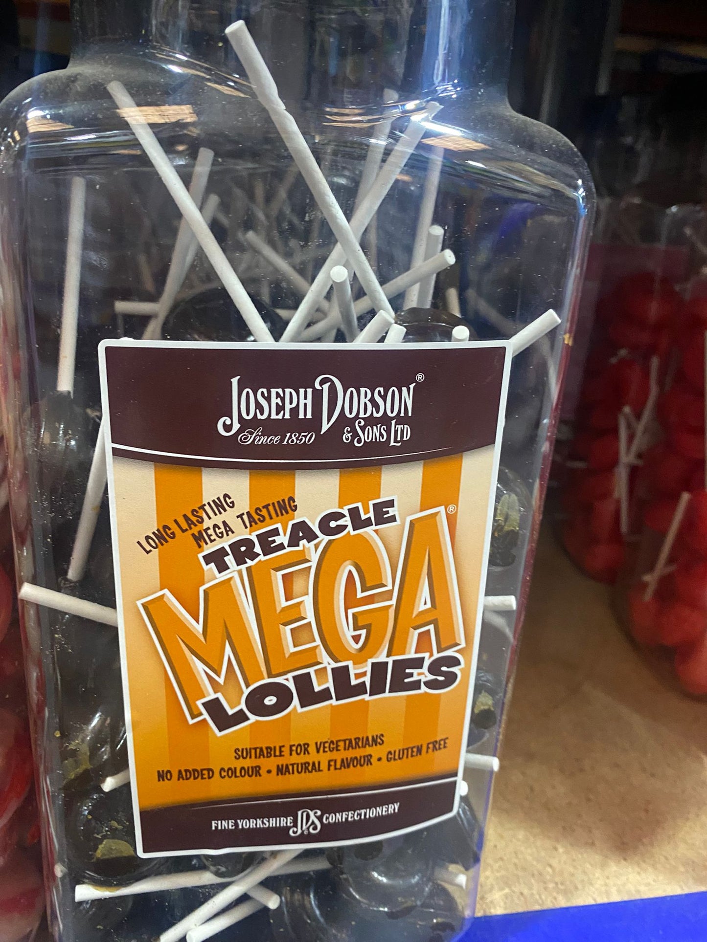 Mega Lollies ππππ₯€ β Single Flavour Bulk Sweets | Vegetarian, Gluten-Free & Natural Flavours (Pack of 90 Lollies) 1.99kg