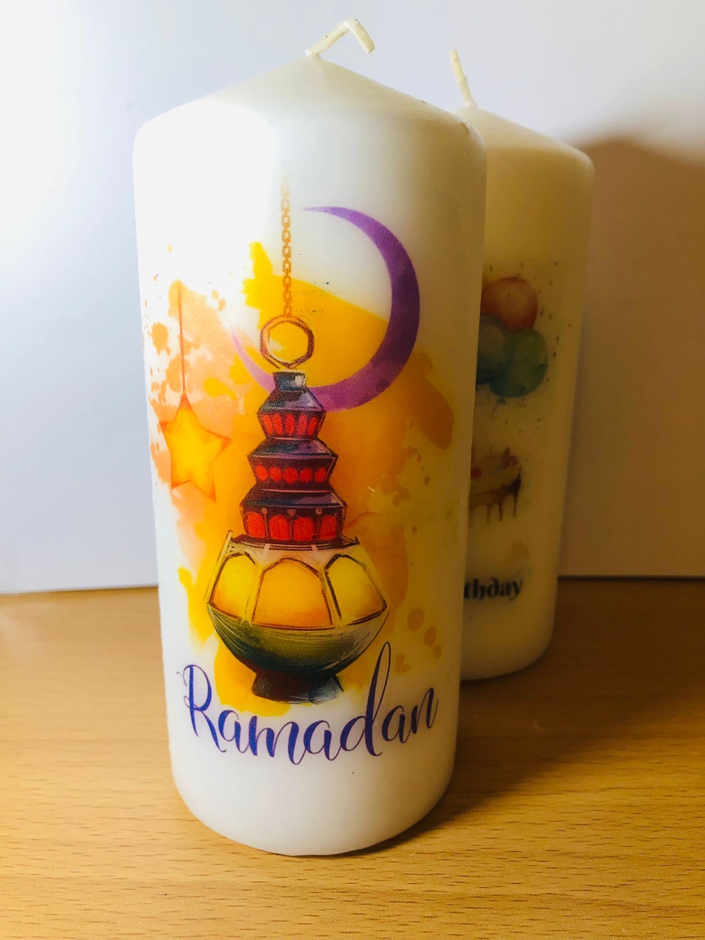 Ramadan candle gift wrapped