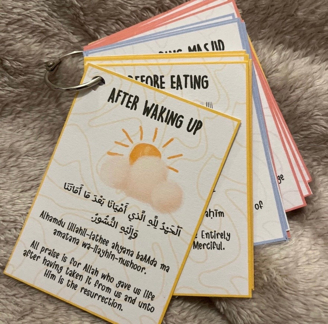 Dua cards kids islamic set of 27 prayer cards