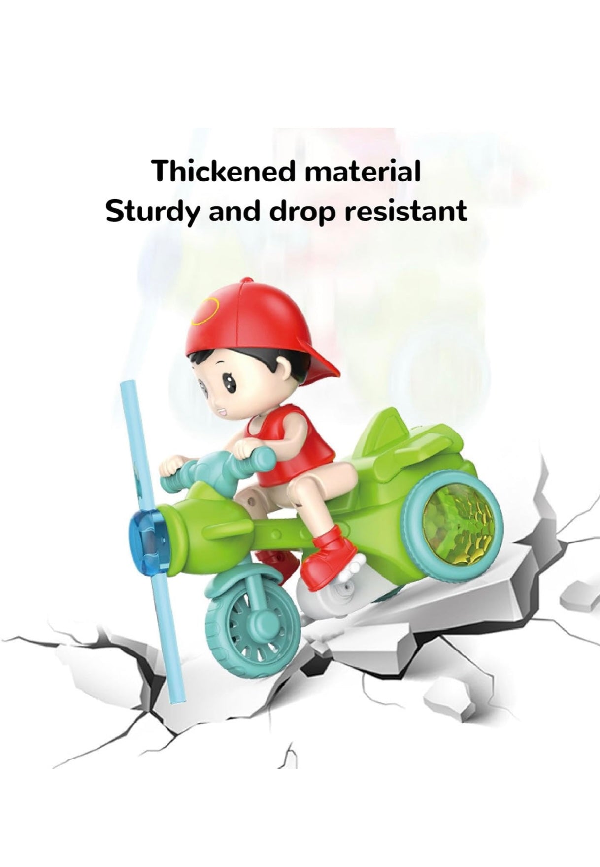 Electric Tricycle Toy,Stunt Motorcycle Vehicle Toys with Light Music for Baby Toddlers