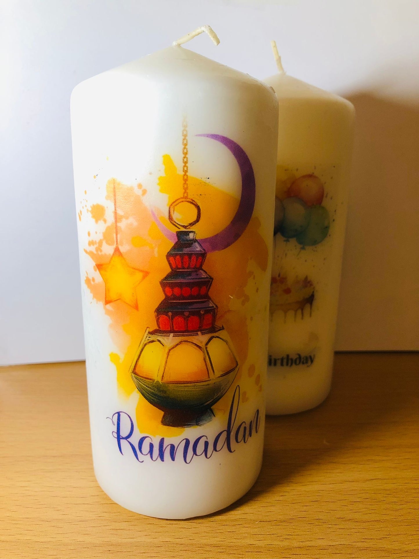 Ramadan candle gift wrapped