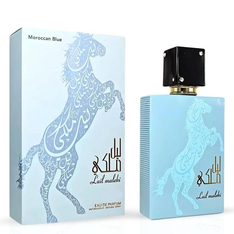 Lail Maleki Moroccan Blue by Lattafa – 100ml Eau de Parfum | Luxurious Oriental Scent in Iconic Horse Bottle