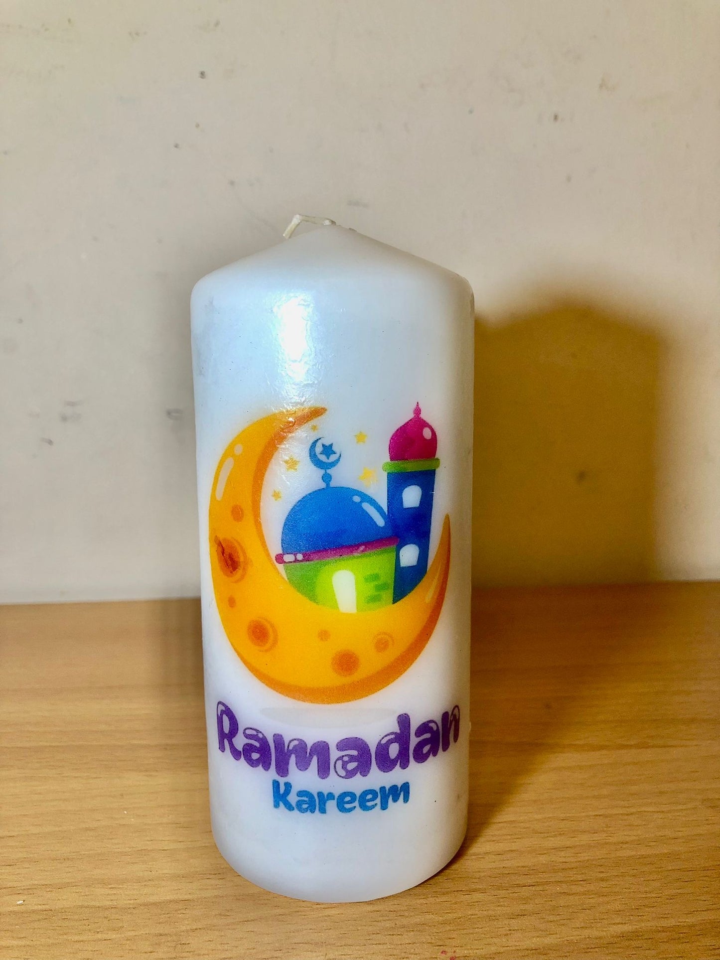 Ramadan candle gift wrapped