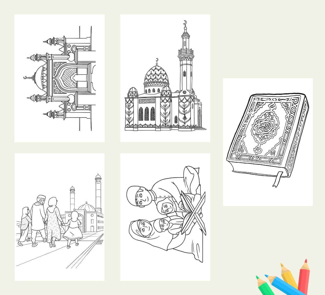 Ramadan & Eid 20 pages of colouring fun for children