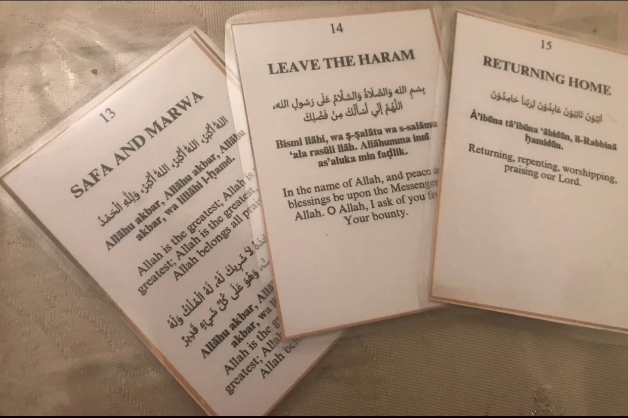 Umrah Dua cards perfect for pilgrimage 17 cards essential for Umrah