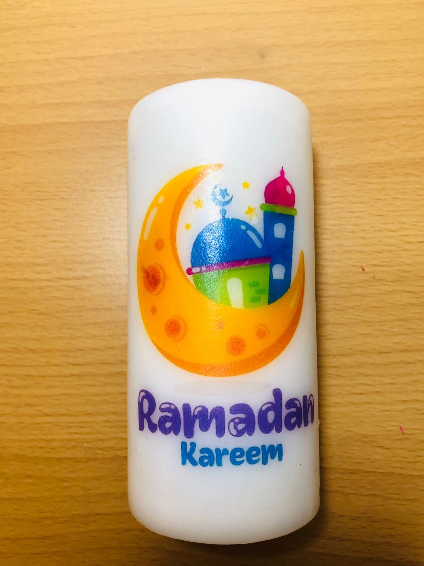 Ramadan candle gift wrapped