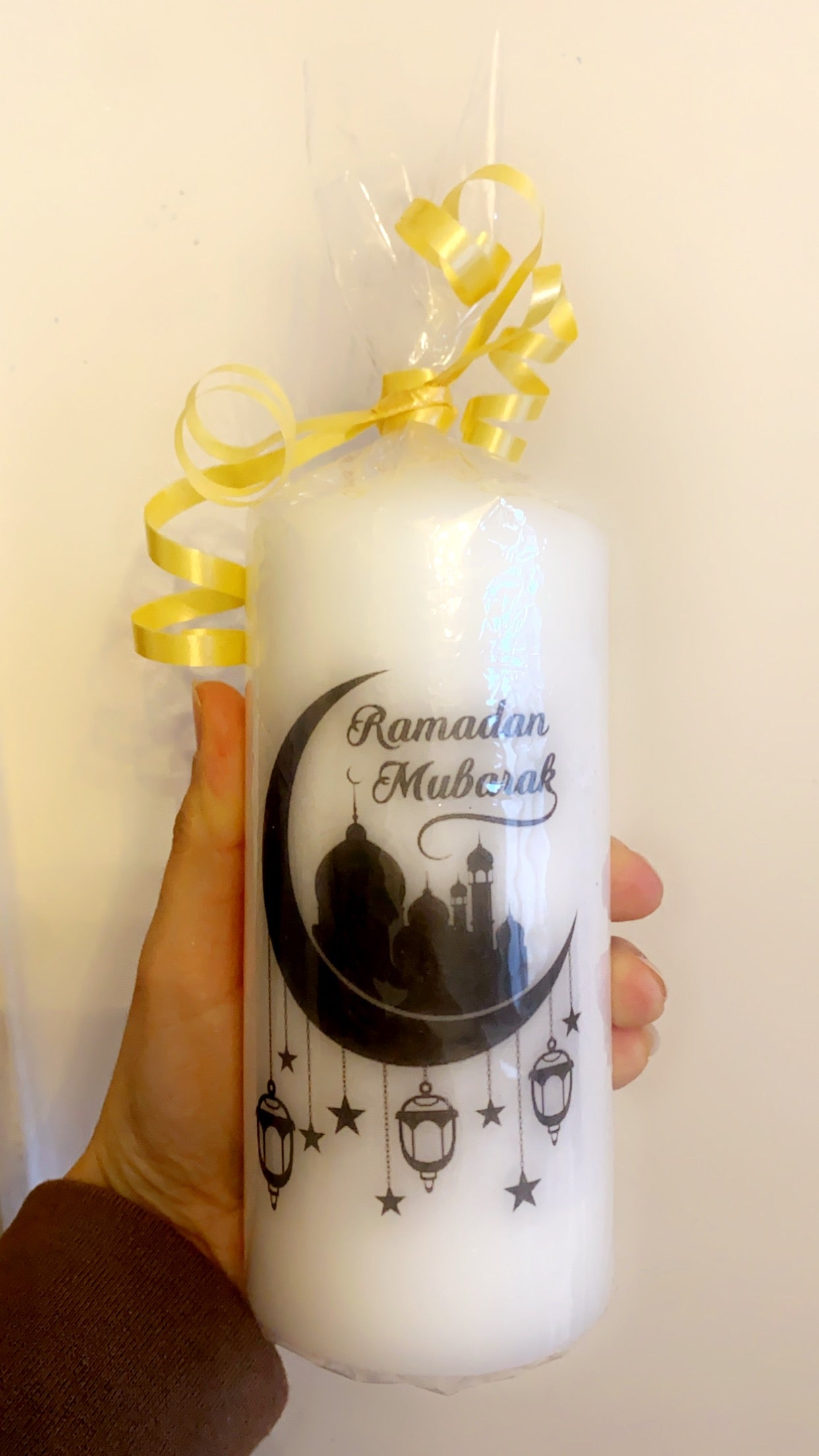 Ramadan candle gift wrapped