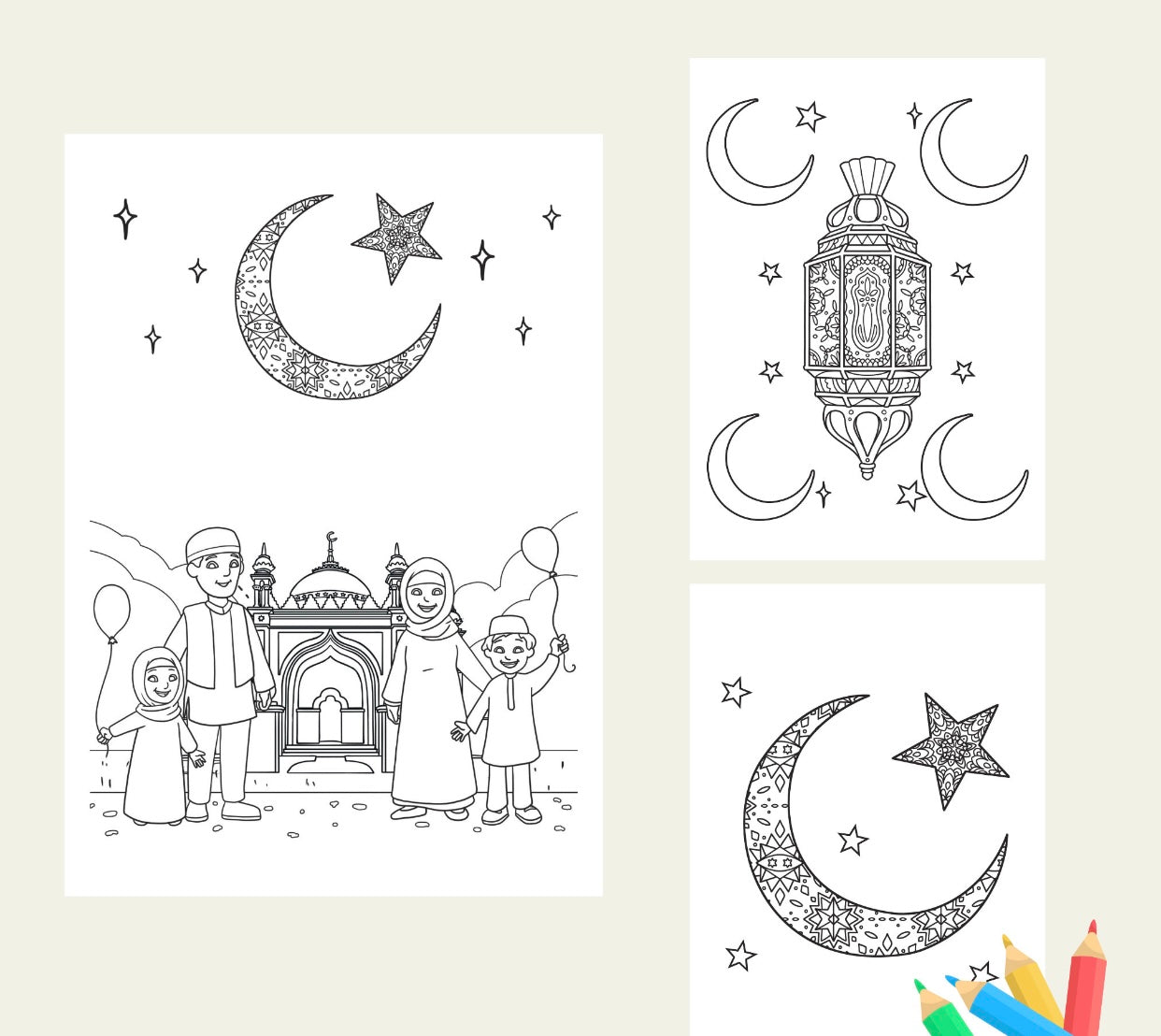 Ramadan & Eid 20 pages of colouring fun for children