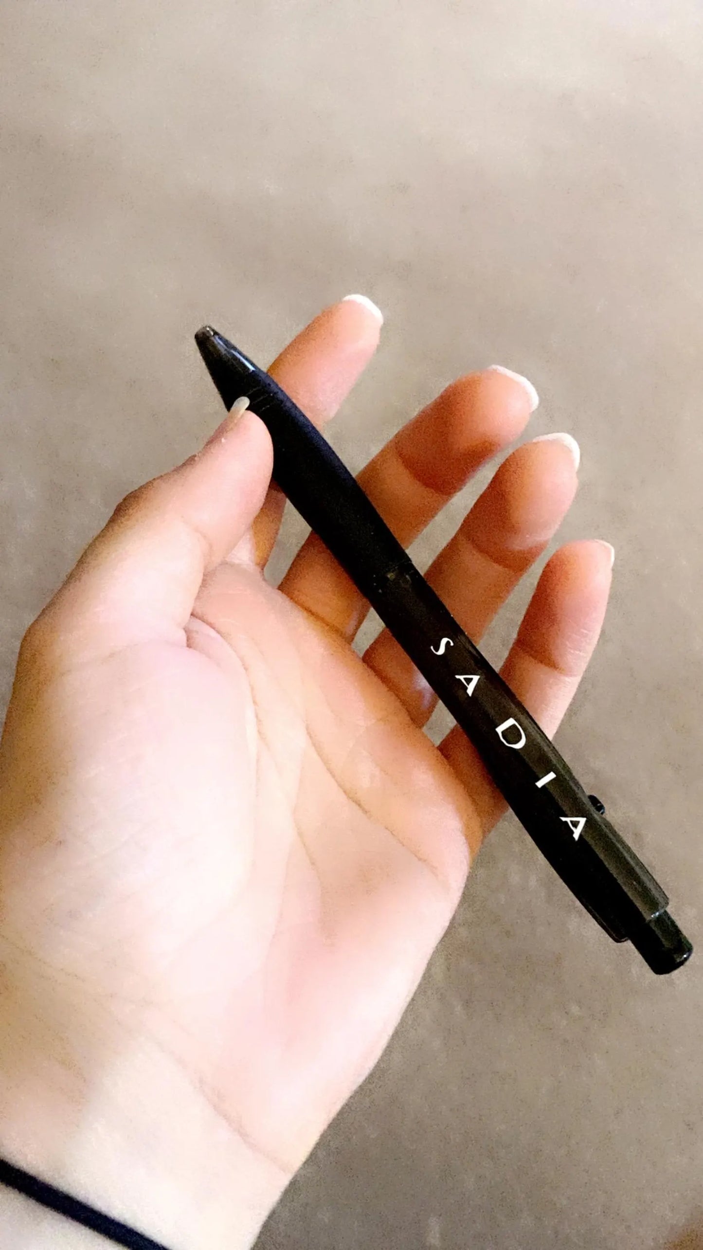 Personalised Black Bic Pen | Custom Name Printed | Smooth Writing Retractable Ballpoint – Gift for Office , School , or Events