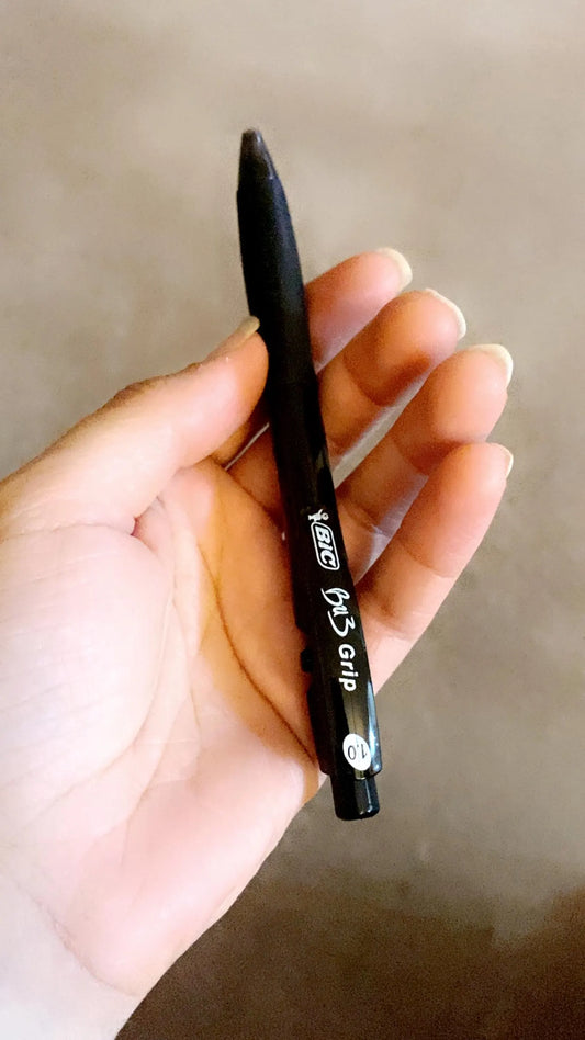 Personalised Black Bic Pen | Custom Name Printed | Smooth Writing Retractable Ballpoint – Gift for Office , School , or Events