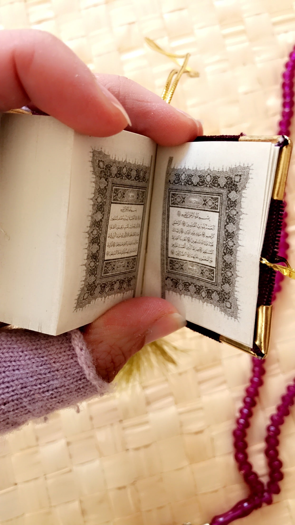 Mini Quran & Matching Tasbeeh prayer beads