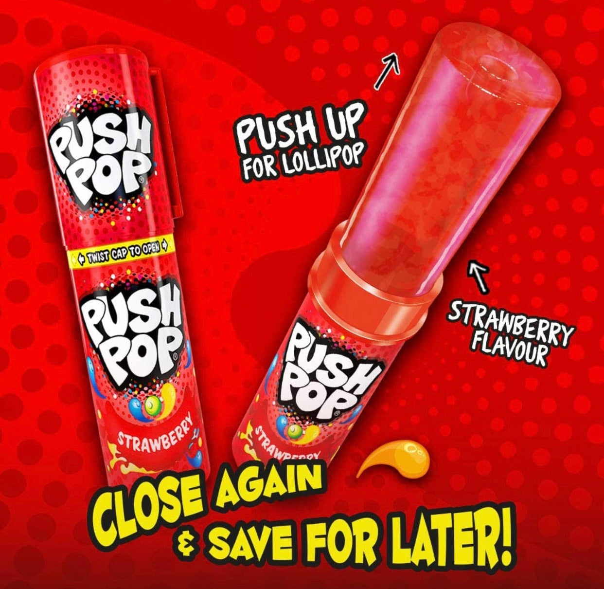 Push Pops Lollies - Retro Sweets - Assorted Flavour